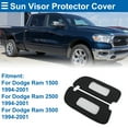 thumbnail image 3 of Cubierta de Parasol para Dodge Ram 1500 1994-2001 Lado Izquierdo y Derecho Protector de Parasol Anti-Rayas Cuero Sintético Negro, 3 of 6