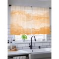 thumbnail image 5 of Sheer Curtains 54 Inch Length 2 Panels Set for Kitchen, Orange Ombre Mountain Semi Sheer Curtains for Windows, Nature Abstract Art Marble Gradient Voile Window Treatments Rod Pocket Curtain, 5 of 7