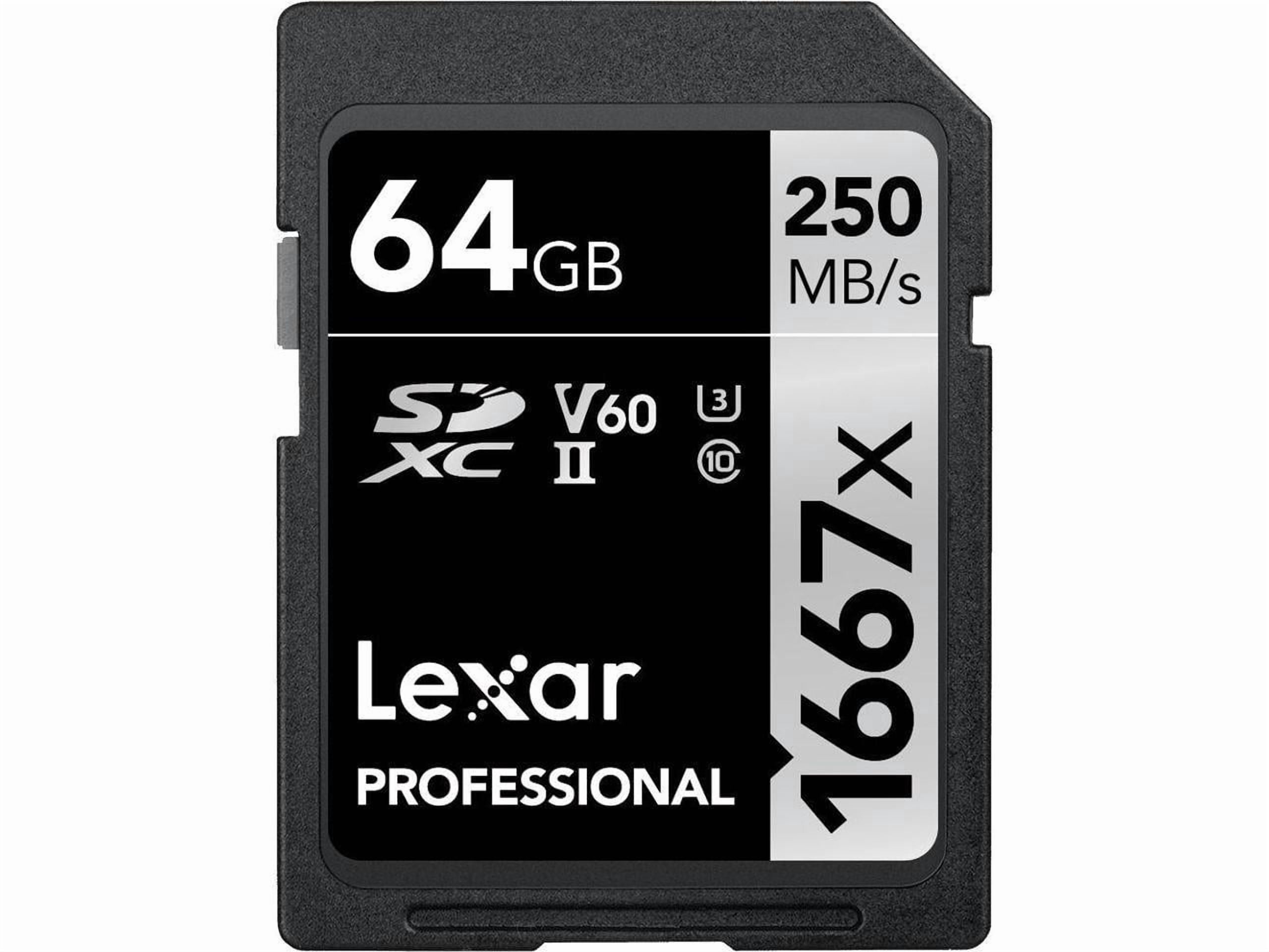 Lexar Professional 64GB 1667x UHS-II SDXC Memory Card