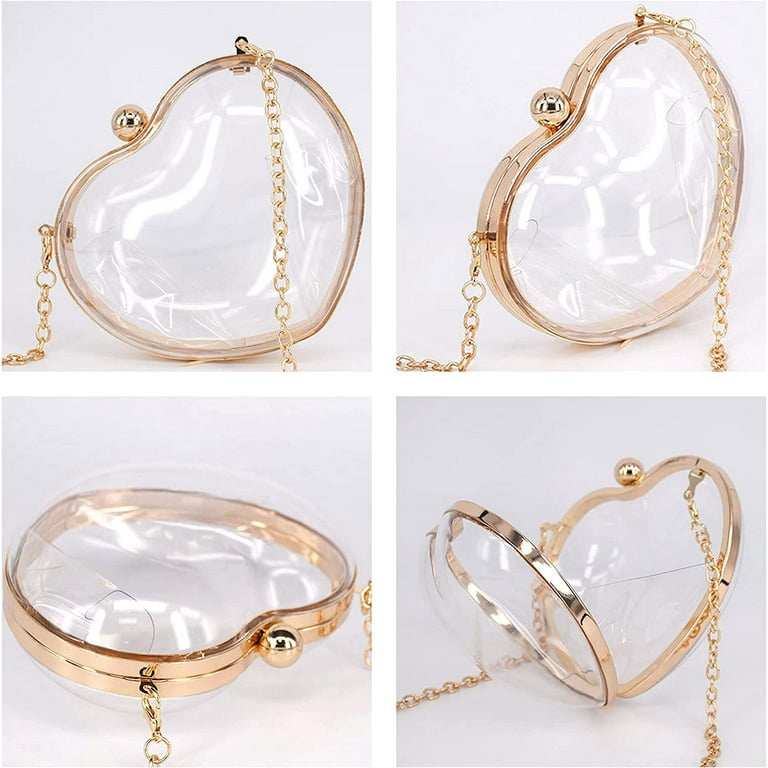 Women Cute Clear Acrylic Box Clutch Bag Transparent Approved