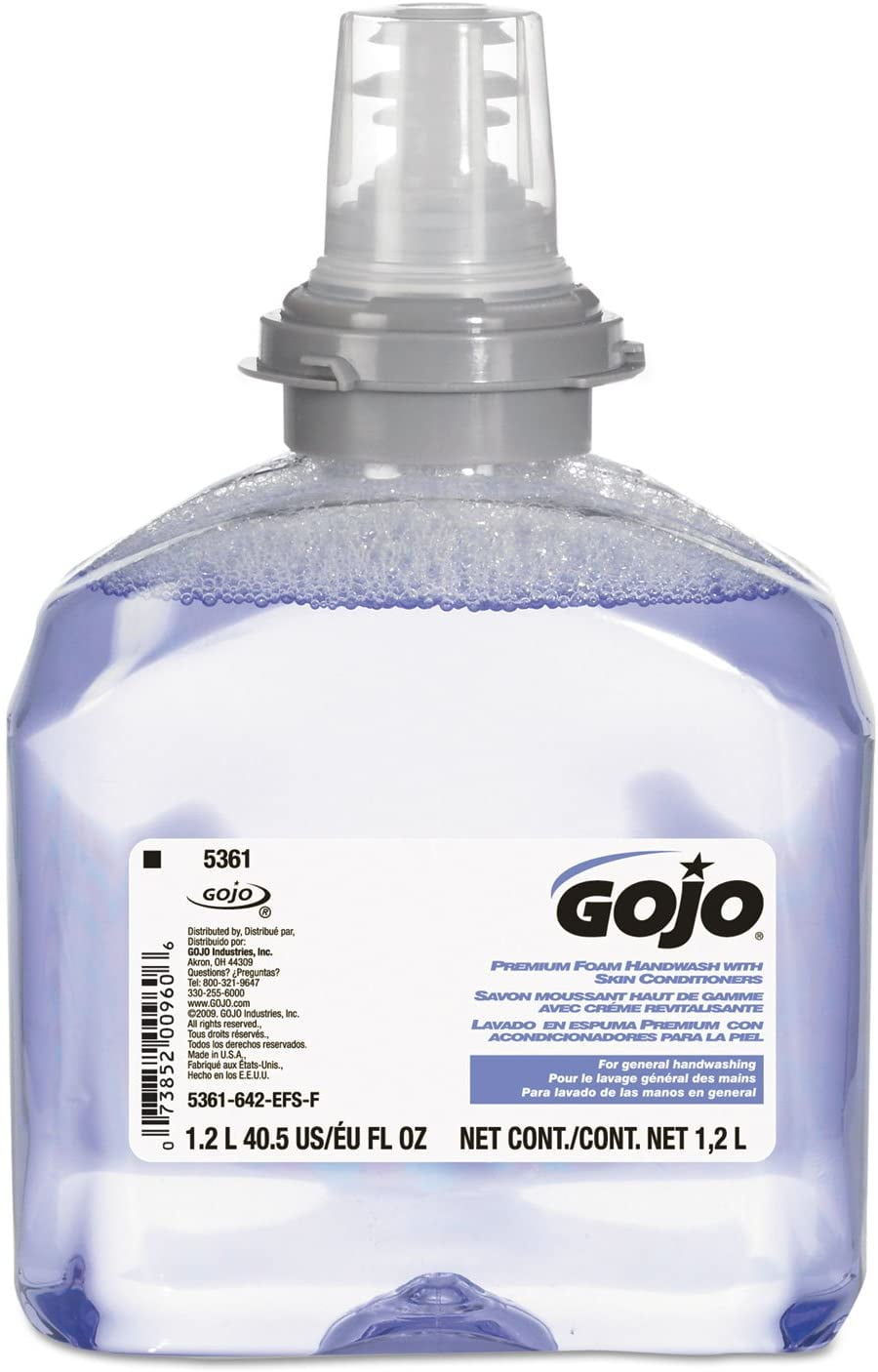 Gojo E5361-02 40.6 Oz Foam Hand Soap Refill Cartridge 