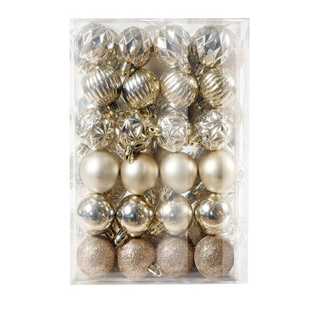 48PCS Christmas Tree Bauble Hanging Home Party Ornament Decor 4CM