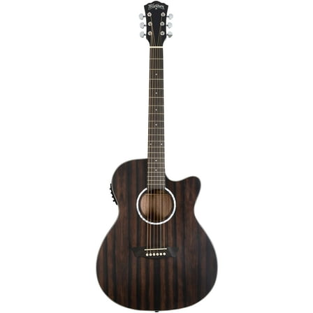 Washburn Deep Forest Ebony ACE Acoustic-Electric Guitar Natural Matte