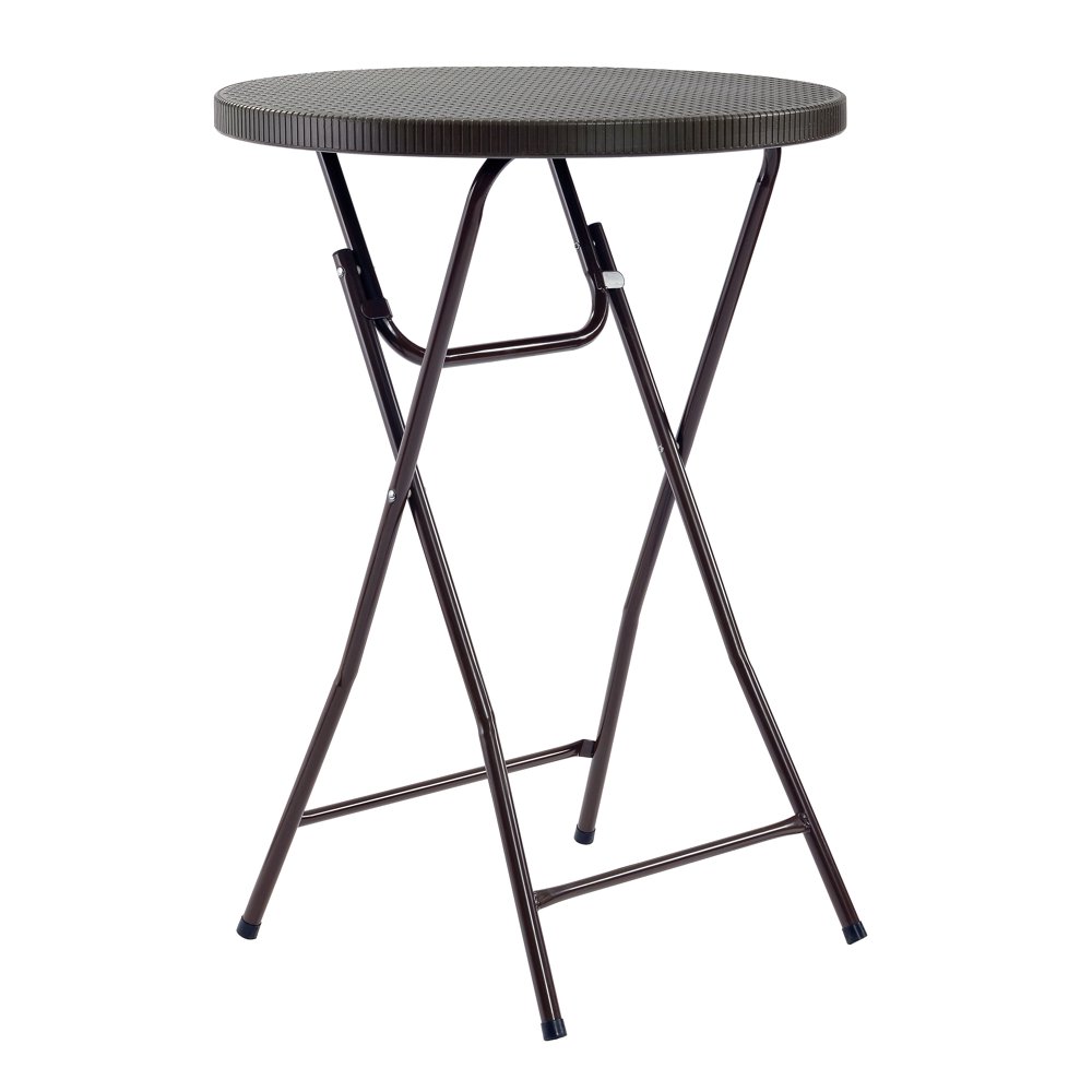 Sandusky Commercial Heavy Duty Round Folding Cocktail Table, Brown