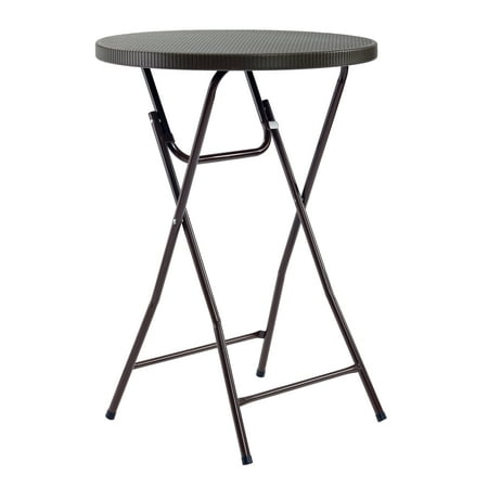 - Sandusky Commercial Heavy Duty Round Folding Cocktail Table, Brown
