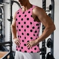 thumbnail image 5 of Picia Rose red polka dots Printed Men’s Performance Tank, Men's Workout Tank Top Moisture-Wicking Tank Top Muscle tee, Breathable Workout Shirt-3X-Large, 5 of 7