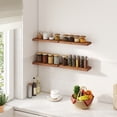 thumbnail image 6 of Eunos Floating Shelves for Wall, 16 inch 4 Pack Wood Shelves for Bathroom, Bedroom, Living Room, Kitchen, Brown, 6 of 6