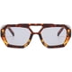 thumbnail image 3 of Gafas de sol de aviador de moda para mujeres y hombres, marco grueso cuadrado hexagonal, doble, 3 of 3