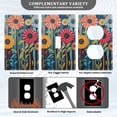 thumbnail image 3 of Yayeee Toggle Light Switch Wall Plate 1-Gang 4.5"x2.7" Home Decorative Outlet Cover, Orange Colorful Flowers, 3 of 7