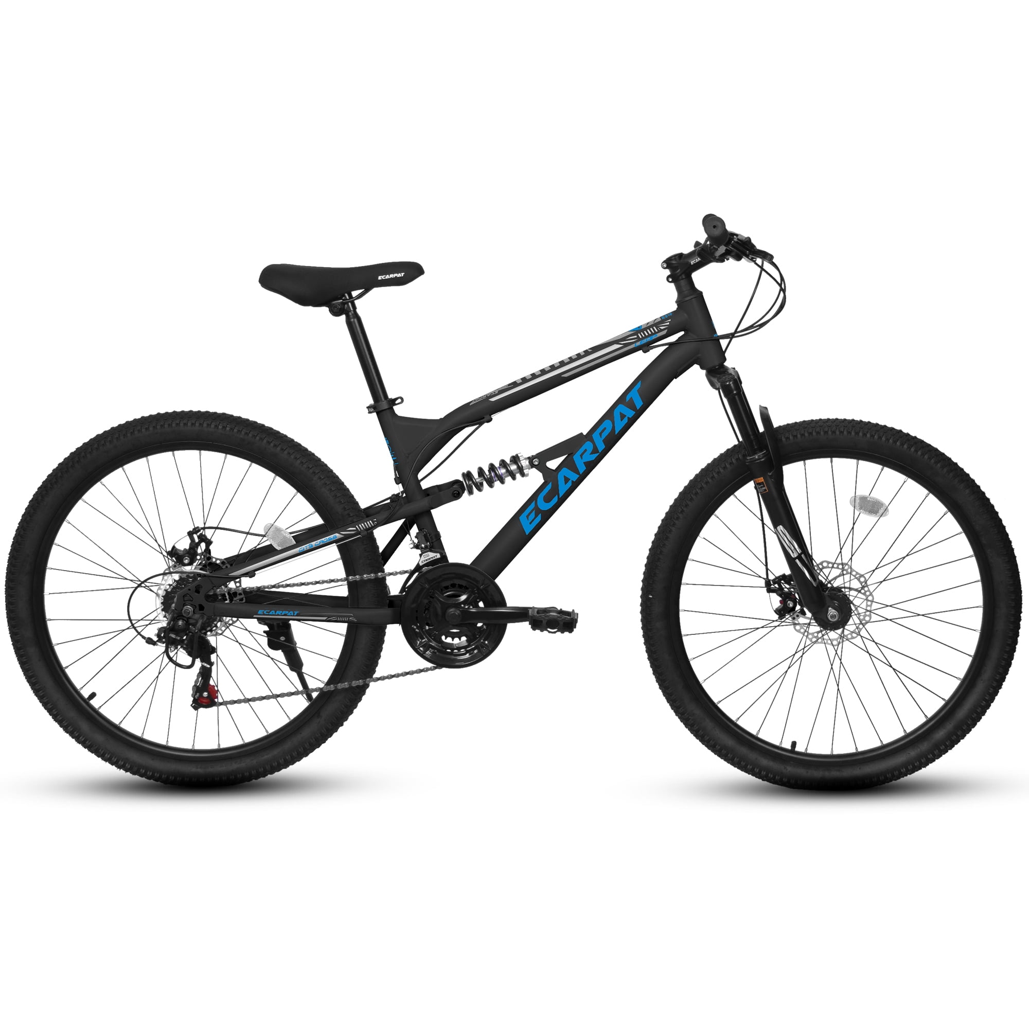 27.5 inch Dual Full Suspension Mountain Bike, 21 Speeds Dual Disc Brake, Carbon Steel Mountain Bike, Trail Beach Snow Commuter City Bikes, Birthday Gift Choice