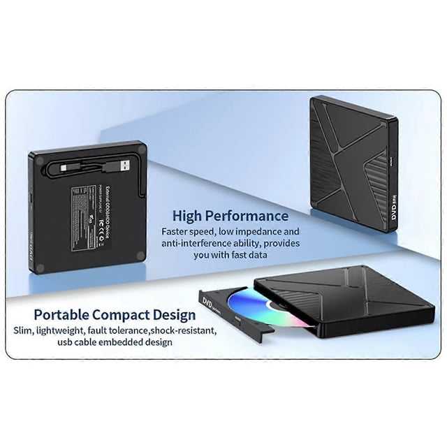 External Optical Drive Box USB3.0 Mobile Disc Reading CD Playback External Optical Disc Drive DVD Burning and Recording
