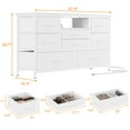 thumbnail image 2 of CazToi Chest of Drawers Fabric Dresser with 8 Fabric Drawers & LED Lights & Power Outlets for TV Stand, 2 of 7