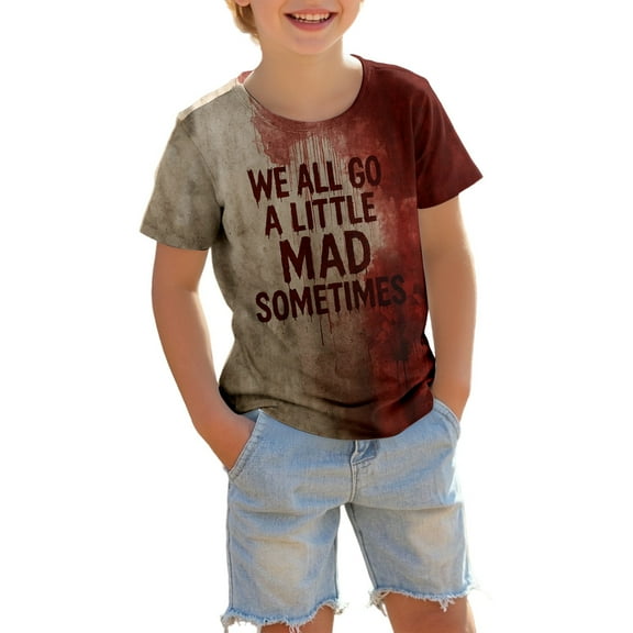 Tiijoy Toddler Boys Halloween Party T Shirt Short Sleeve Crew Neck T-Shirt Tee, Sizes 3-4T