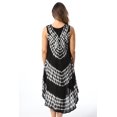 thumbnail image 4 of Riviera Sun Tie Dye Summer Dress - Beach Cover Up (Black / White, 1X), 4 of 4