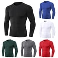 thumbnail image 4 of Camisa deportiva para hombre Manga larga O Cuello Elástico Slim Fitness, 4 of 7