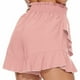 thumbnail image 4 of Gibobby faldas para mujer elegante europea y americana Playa Casual Elegante Pantalones cortos de cintura alta(Verdinegro, L), 4 of 4