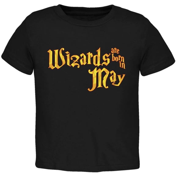 Wizards are born in May Toddler T Shirt Black 4T