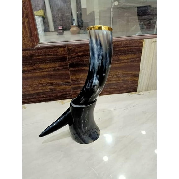 Viking Natural Finish Ox Horn Mug Cup Beer Vine Tankard Drinking Nautical Decor Gift Rustic Vintage Home Decor Gifts