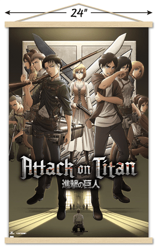 Attack on Titan: Season 3 - Group Wall Poster with Wooden Magnetic Frame, Attack on Titan: Season 3 - Group Wall Poster with Wooden Magnetic Frame,