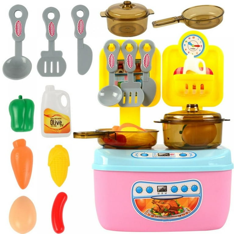 3-40 Pieces Funny Mini Kitchen Cookware Pot Pan Set for Kids Pretend Cook  Play Toy