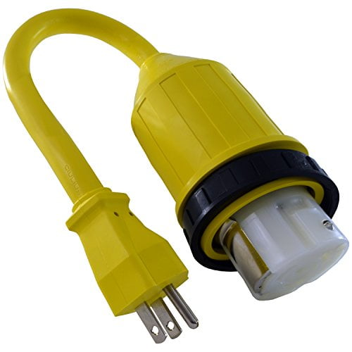 Conntek 14222 RV 1.5-Foot Pigtail Adapter Power Cord 15 Amp Male Plug To 50 Amp 125/250 Volt Locking Female Connector