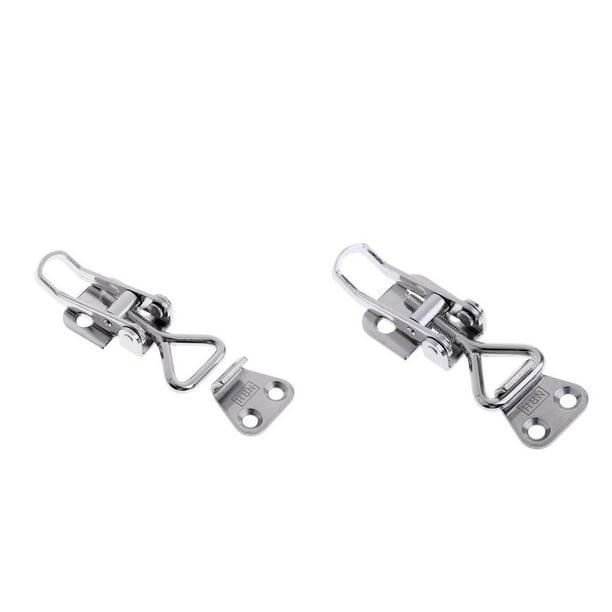 2pcs Snap Clamp Door Latch, Heavy Duty Stainless Steel Marine Gate