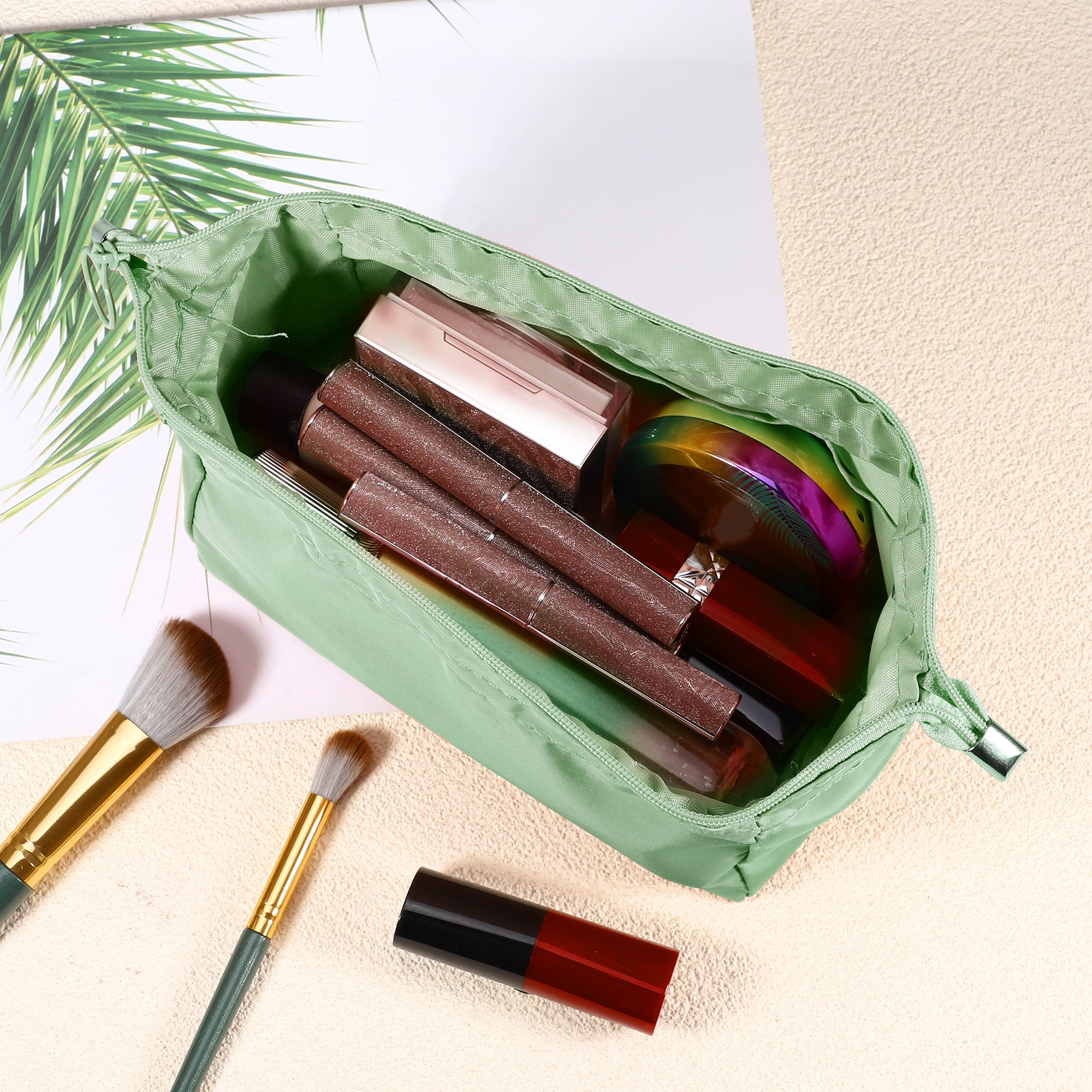 Unique Bargains Women Durable Makeup Bag for Business Travel Vacation Wedding Gym Green