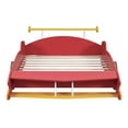 thumbnail image 4 of Race Car-Shaped Bed Mattress Foundation with Wheels, Bed Frame Storage Bed w/ Wooden Slats for Boy Girl, No Box Spring Needed, Easy Assembly, 4 of 9