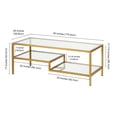 thumbnail image 5 of Evelyn&Zoe Lovett 45" Wide Rectangular Coffee Table, Brass, 5 of 7
