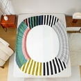 thumbnail image 5 of jejeloiu Modern Geometric Stripe Bed Sheets,Abstract Art King Sheets,Colorful Lines Sheet Set For Girls Boys,Super Cozy Room Decor,4-Piece, 5 of 7