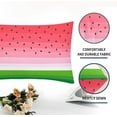 thumbnail image 6 of Summer Lumbar Pillow Covers 12x20 Inch Set of 2 Watermelon Decorative Throw Pillows Green Red Stripes Pillow Cases Farmhouse Home Decor for Cushion Couch Sofa Outdoor, 6 of 6