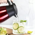 thumbnail image 2 of Flantor 2L Thermal Coffee Carafe Insulated Stainless Steel Double Wall Vacuum Thermos Thermal Flask Coffee Dispenser Keeping Coffee Water and Tea Hot 12 Hours Cold 24 Hours Red, 2 of 7