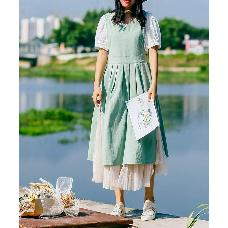 Cotton pinafore dress online