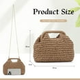 thumbnail image 2 of CAILDANL Straw Dumpling Clutch Purse Summer Vacation Beach Crossbody Bag for Women Pouch Straw Woven Handbag, 2 of 7
