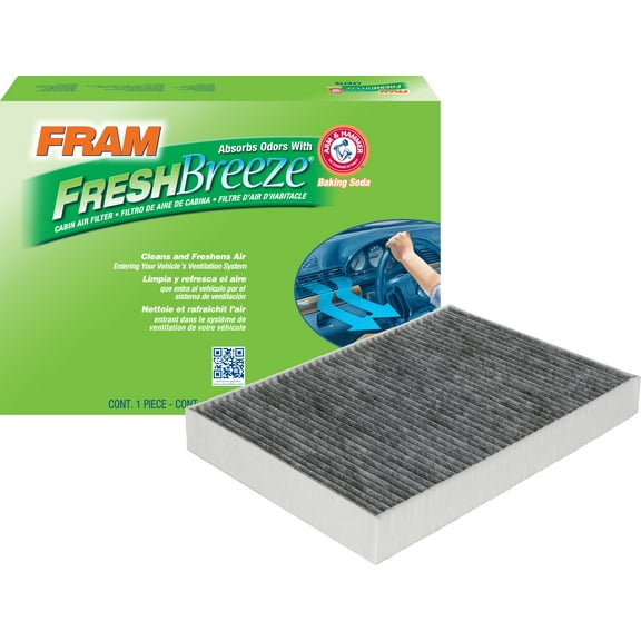 FRAM Fresh Breeze Cabin Air Filter CF12155 with Arm & Hammer Baking Soda, for Select Volvo Vehicles