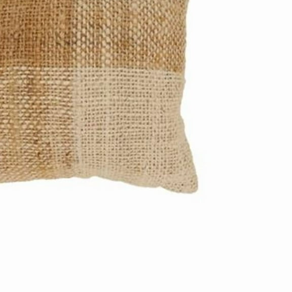SARO Lifestyle 4553.N18SD 18 x 18 in. Woven Down Filled Cotton Square Throw Pillow, Natural