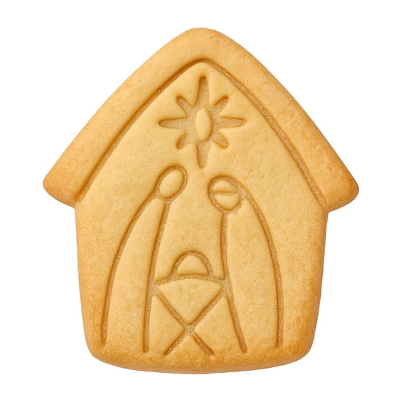 Nativity Scene Cookie Cutter & Stamp 4x3.6" for Baking Fondant Clay Embosser