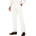 thumbnail image 5 of INSPIRE CHIC Men's Slim Fit Trousers Flat Front Solid Color Business Pants, 5 of 6
