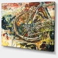 thumbnail image 2 of Mountain Bike Oil Painting - Abstract Canvas Artwork, 2 of 3