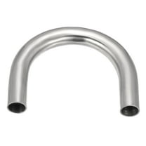 Uxcell 180 Degree Extended Pipe, 3/4inch OD U Mandrel Bend Elbow Exhaust Pipe Straight Connector 304 Stainless Steel Extended Pipe