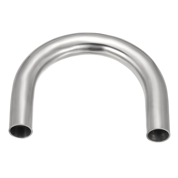 Uxcell Codo de Tubo Extendido de 180 Grados, Conector Recto de Tubo de Doblado de Mandril U de 3/4 Pulgadas OD, Acero Inoxidable 304