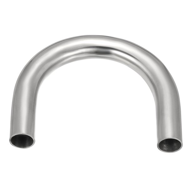 Uxcell Codo de Tubo Extendido de 180 Grados, Conector Recto de Tubo de Doblado de Mandril U de 3/4 Pulgadas OD, Acero Inoxidable 304