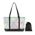 thumbnail image 7 of FORMRS Canvas Laptop Tote Bag for Women with 15.6" Computer Compartments Shoulder Handbag, Purple Geometric, 7 of 7