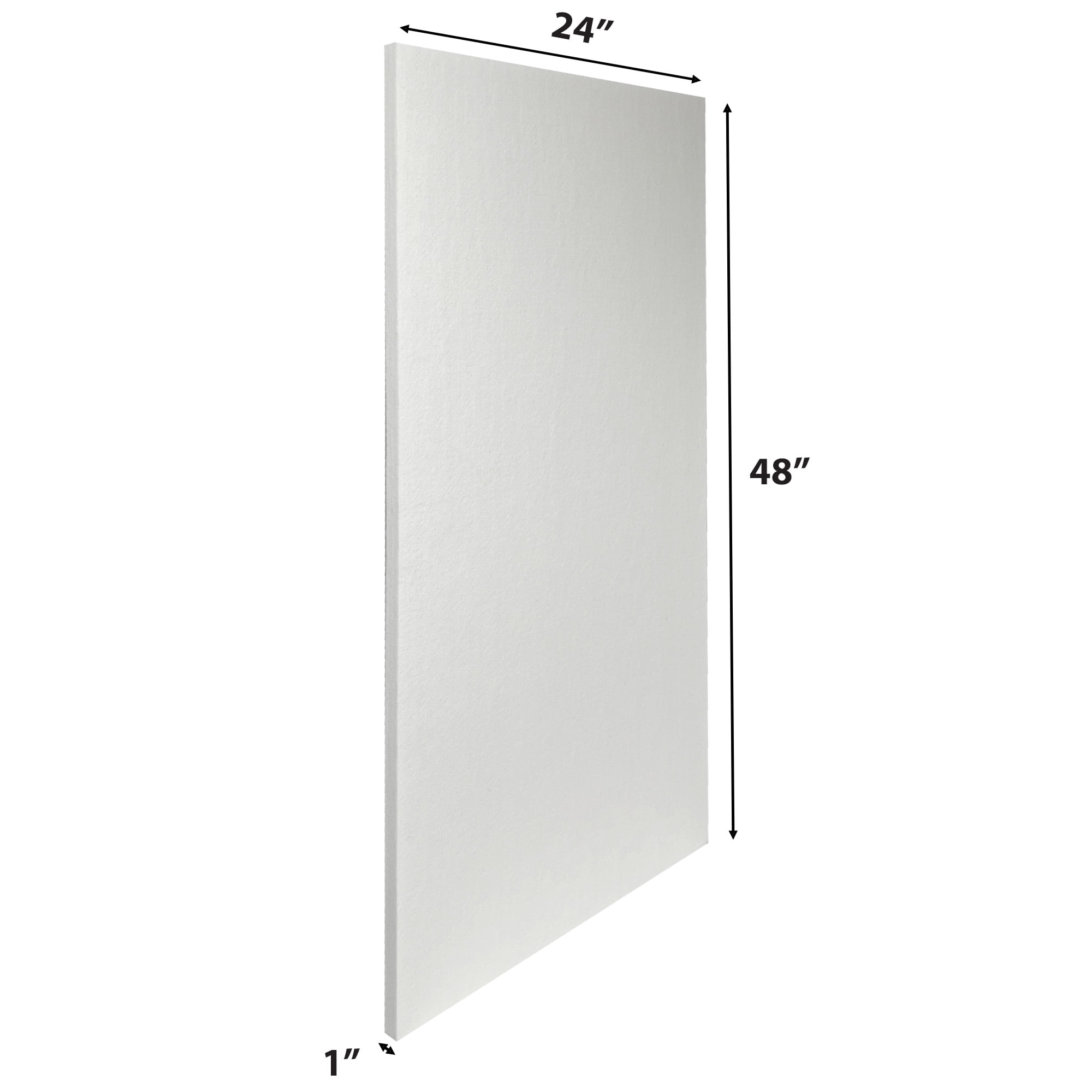ATS Acoustics PET Acoustic Panel, Polyester, Water Resistant, 24" x 48" x 1" (White)