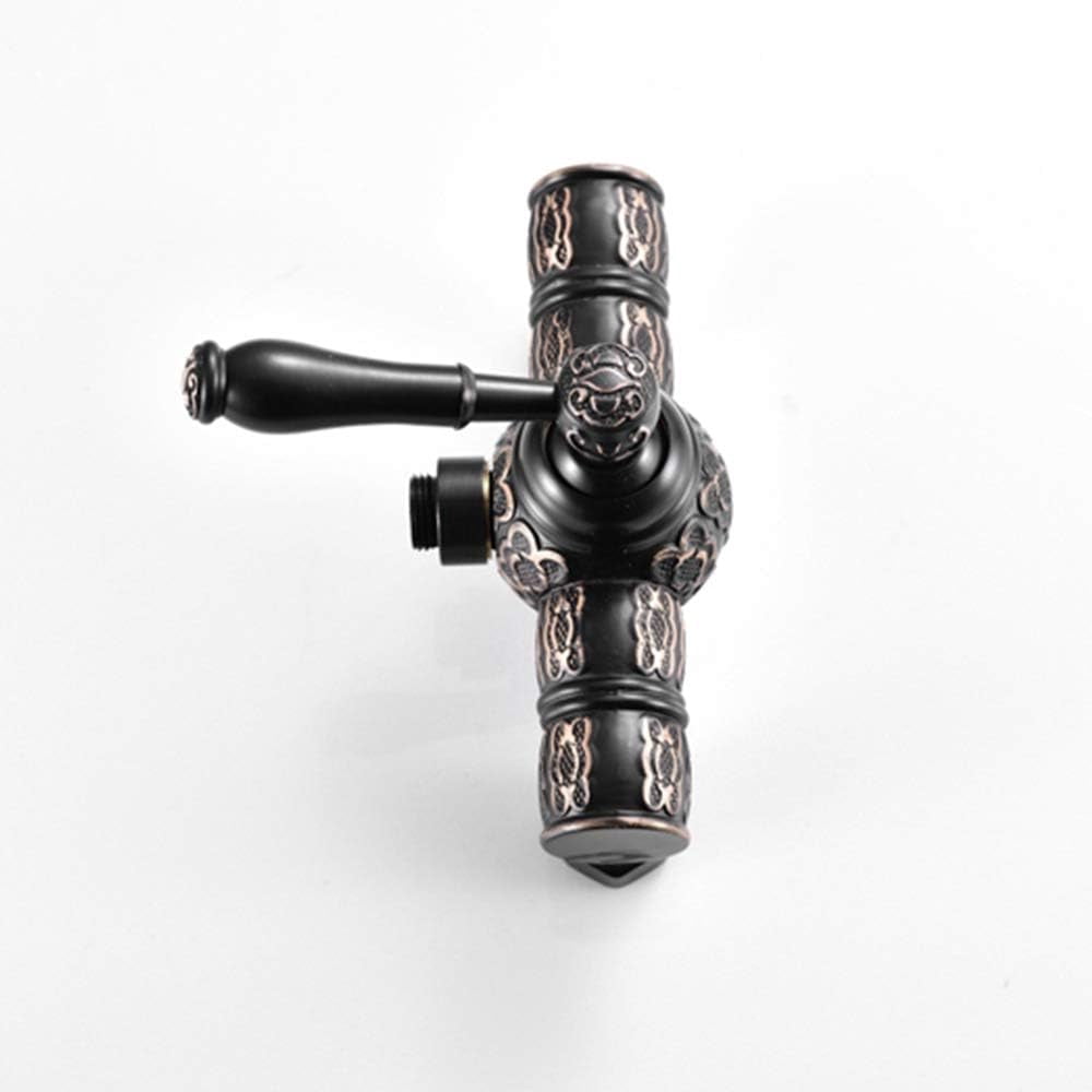 Black Bronze Shower Faucet Set Wall Mounted Bathroom Bathtub Faucet Vintage Handheld Shower Head, Single Handle