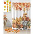 thumbnail image 2 of Fall Shower Curtain Pumpkin Gnome Bathroom Curtains with Hooks, Waterproof Fabric Maple Leaves Sunflower Thanksgiving Bath Shower Curtains Set for Bathroom Bathtubs Decor 36x72 Inch, 2 of 7