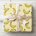 thumbnail image 3 of Banana Gift Wrap, Fun Tropical Wrapping Paper, Cartoon Bananas Novelty Print Packaging, Vibrant Yellow Banana Print Wrapping Paper, Christmas Gift for Friends Mom Dad Sister Brother Cowoker, 3 of 5