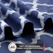 Lux Decor Collection Queen Bed Sheets, Premier 1800 Series 4 Pc Deep Pocket, Wrinkle, Fade, Stain Resistant Bedding Sheets Set, Navy Blue