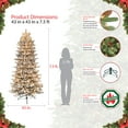Puleo International 7.5 ft. PreLit Flocked Slim Fraser Fir Artificial