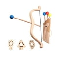 thumbnail image 2 of Kids Wooden Bow and Arrow Set with Quiver & Targets - Safe Archery Toy for Children, Educational Birthday Gift for Boys and Girls, Indoor Outdoor Play (1 Bow, 1 Quiver, 3 Arrows, 3 Targets), 2 of 9